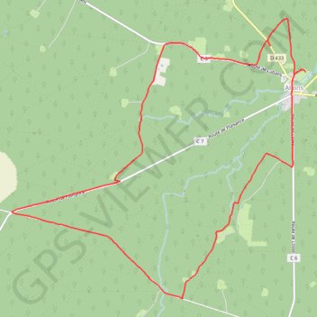 Itinéraire ALLONS depart 47 rando pedestre, distance, dénivelé, altitude, carte, profil, trace GPS