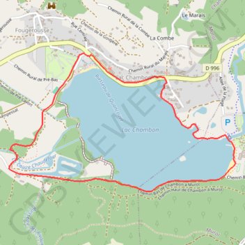 Itinéraire Sancy - Le Lac - Secteur Chambon-sur-Lac, distance, dénivelé, altitude, carte, profil, trace GPS