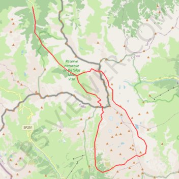 Itinéraire Tour du Mont Viso, distance, dénivelé, altitude, carte, profil, trace GPS