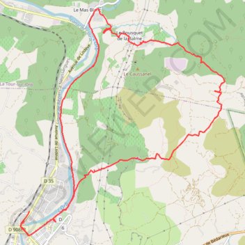 Itinéraire Berge d'Orb, bauxite et Théron, distance, dénivelé, altitude, carte, profil, trace GPS
