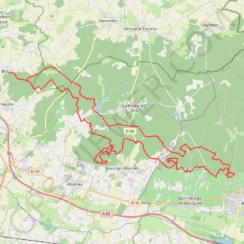 Itinéraire Rando sauvage du moulin bleu - Blou, distance, dénivelé, altitude, carte, profil, trace GPS