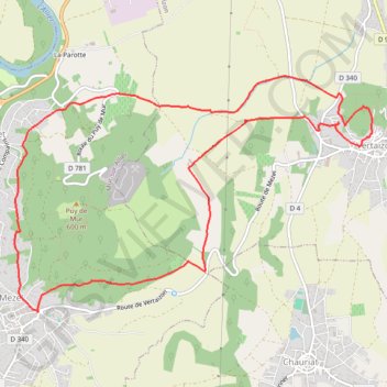 Itinéraire Marche à Vertaizon, distance, dénivelé, altitude, carte, profil, trace GPS