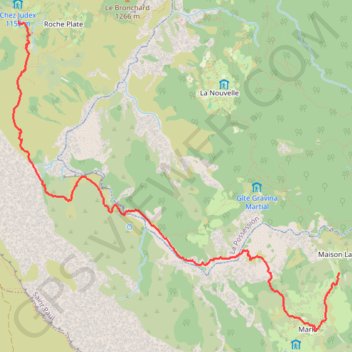 Itinéraire Jour 5 Roche plate à Marla Cirque de Mafate, distance, dénivelé, altitude, carte, profil, trace GPS