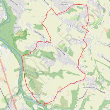 Itinéraire Aureville Goyrans, distance, dénivelé, altitude, carte, profil, trace GPS