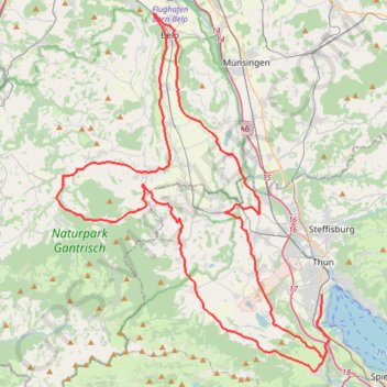 Itinéraire IM Thun_Bike Course, distance, dénivelé, altitude, carte, profil, trace GPS