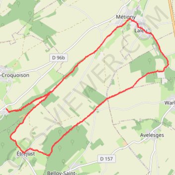 Itinéraire Croquoison, l'arbre à mouches, distance, dénivelé, altitude, carte, profil, trace GPS