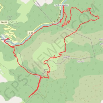 Itinéraire Gorges de la vis, distance, dénivelé, altitude, carte, profil, trace GPS