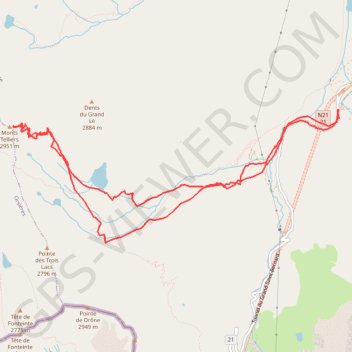 Itinéraire Monts Telliers, distance, dénivelé, altitude, carte, profil, trace GPS