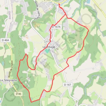 Itinéraire Jardin (38), distance, dénivelé, altitude, carte, profil, trace GPS