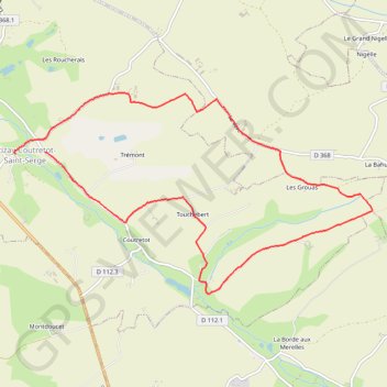 Itinéraire Balade à Trizay Coutretot Saint-Serge, distance, dénivelé, altitude, carte, profil, trace GPS