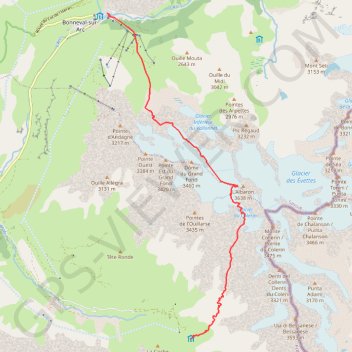 Itinéraire Averole albaron bonneval, distance, dénivelé, altitude, carte, profil, trace GPS