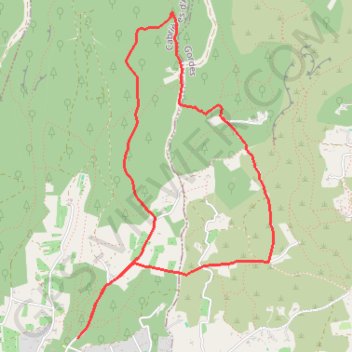 Itinéraire Le puits des Cayères, distance, dénivelé, altitude, carte, profil, trace GPS