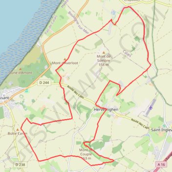 Itinéraire Le Site des 2 Caps - Le Mont de Couple, distance, dénivelé, altitude, carte, profil, trace GPS