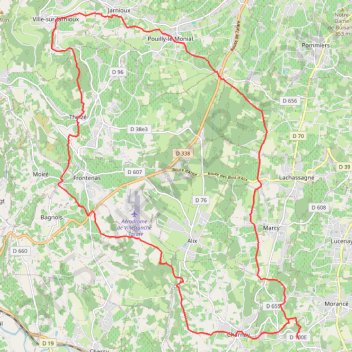 Itinéraire parcours du soir 15 avril, distance, dénivelé, altitude, carte, profil, trace GPS