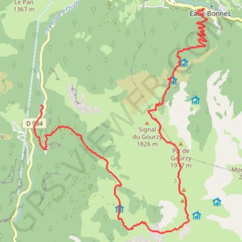 Itinéraire var GRP7 var GR10, distance, dénivelé, altitude, carte, profil, trace GPS