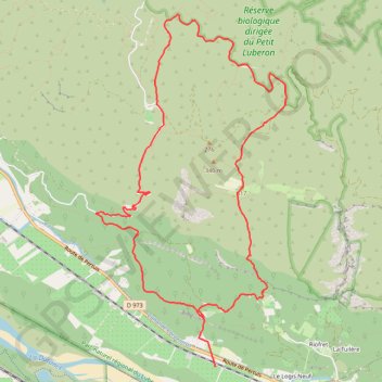 Itinéraire Mérindol-Bastidon du Pradon, distance, dénivelé, altitude, carte, profil, trace GPS