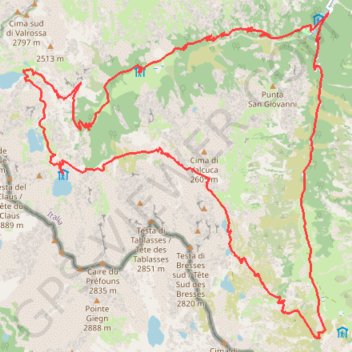 Itinéraire Laghi di Fremamortya Valle Gesso, distance, dénivelé, altitude, carte, profil, trace GPS
