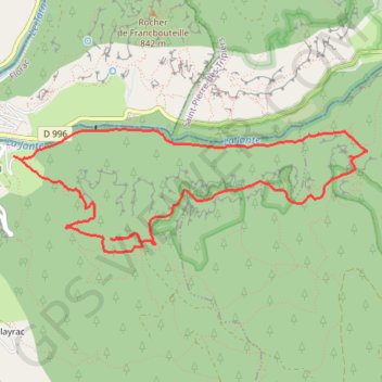 Itinéraire Causse Noire, distance, dénivelé, altitude, carte, profil, trace GPS
