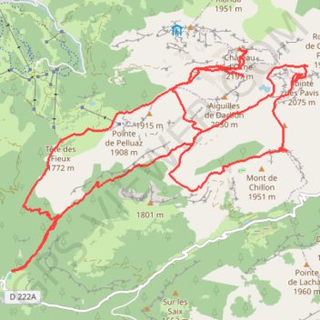 Itinéraire Château d'Oche, distance, dénivelé, altitude, carte, profil, trace GPS