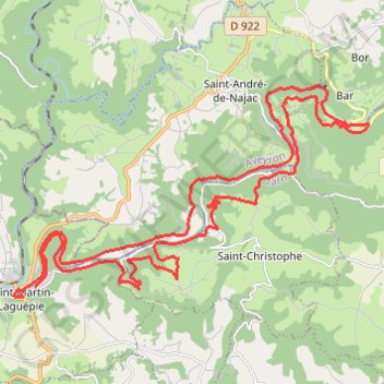 Itinéraire Candour La Garde Viaur La Bicasse, distance, dénivelé, altitude, carte, profil, trace GPS