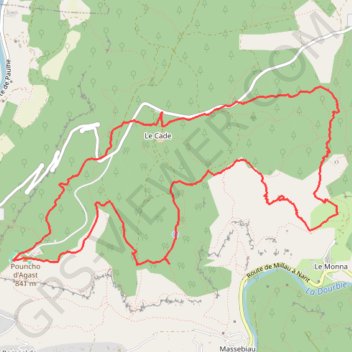 Itinéraire Pouncho d'Agast, distance, dénivelé, altitude, carte, profil, trace GPS
