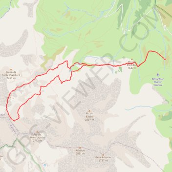 Itinéraire Sarrat de Las Lourides, distance, dénivelé, altitude, carte, profil, trace GPS