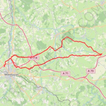 Itinéraire SAINT VICTOR - LE MONTET - SAINT VICTOR-18033737, distance, dénivelé, altitude, carte, profil, trace GPS