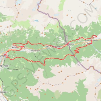 Itinéraire Chiavenna, distance, dénivelé, altitude, carte, profil, trace GPS