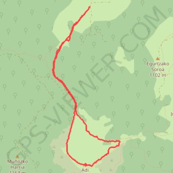 Itinéraire Mont Adi de la girafe, distance, dénivelé, altitude, carte, profil, trace GPS