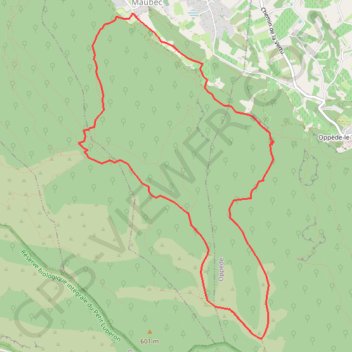 Itinéraire La Barre de Gautier et la Draille de Maubec, distance, dénivelé, altitude, carte, profil, trace GPS