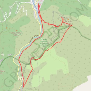 Itinéraire Roc de banes, distance, dénivelé, altitude, carte, profil, trace GPS