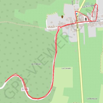 Itinéraire Petite promenade à Woinville, distance, dénivelé, altitude, carte, profil, trace GPS