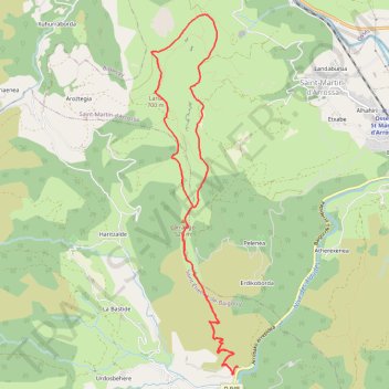 Itinéraire Le Larla par Urxilo et Larrango, distance, dénivelé, altitude, carte, profil, trace GPS
