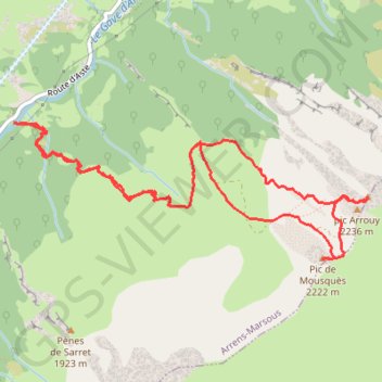 Itinéraire Pic du Midens, distance, dénivelé, altitude, carte, profil, trace GPS