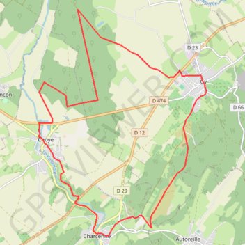 Itinéraire Monts de Gy - Circuit de la Colombine, distance, dénivelé, altitude, carte, profil, trace GPS