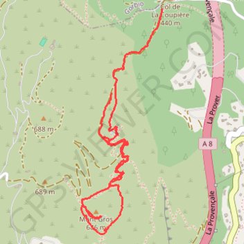 Itinéraire Tour du Mont Gros, distance, dénivelé, altitude, carte, profil, trace GPS