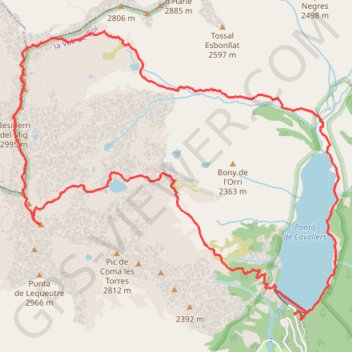 Itinéraire Bésiberri - Traversée nord-sud, distance, dénivelé, altitude, carte, profil, trace GPS