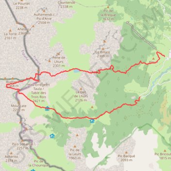 Itinéraire La Mesa y La Table por Lhurs, distance, dénivelé, altitude, carte, profil, trace GPS