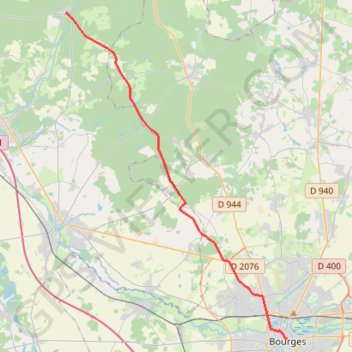 Itinéraire De Bourges à Vouzeron, distance, dénivelé, altitude, carte, profil, trace GPS