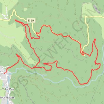 Itinéraire Croix de Grassonnet, distance, dénivelé, altitude, carte, profil, trace GPS