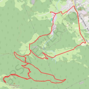 Itinéraire Lazerque versant nord, distance, dénivelé, altitude, carte, profil, trace GPS