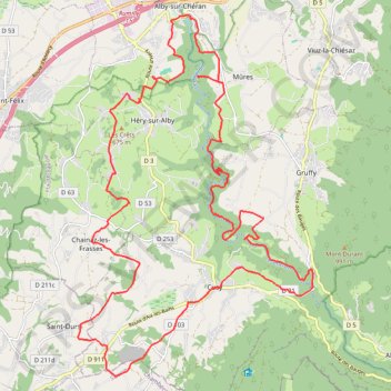 Itinéraire Balcons du Chéran - Départ Cusy, distance, dénivelé, altitude, carte, profil, trace GPS