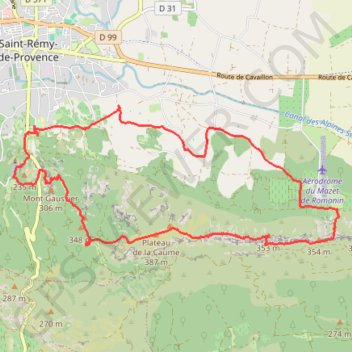 Itinéraire Les crêtes de Saint Rémy, distance, dénivelé, altitude, carte, profil, trace GPS