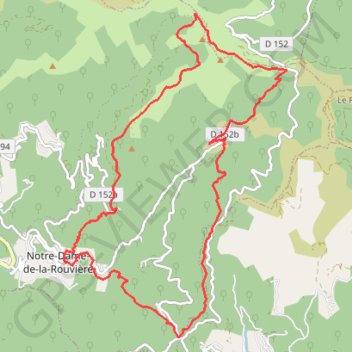 Itinéraire Notre Dame Rouvière col de Bès, distance, dénivelé, altitude, carte, profil, trace GPS