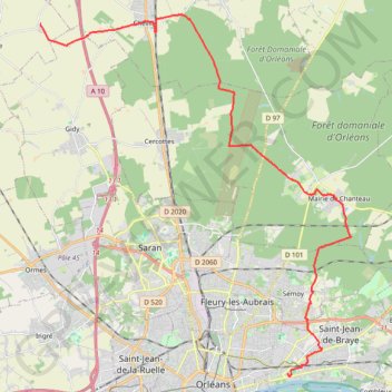 Itinéraire SjbChanteauChevillyLaProv.gpx, distance, dénivelé, altitude, carte, profil, trace GPS