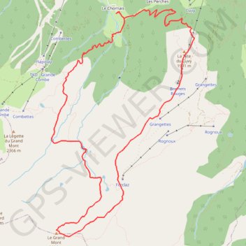 Itinéraire Grand Mont d'Arêches, distance, dénivelé, altitude, carte, profil, trace GPS