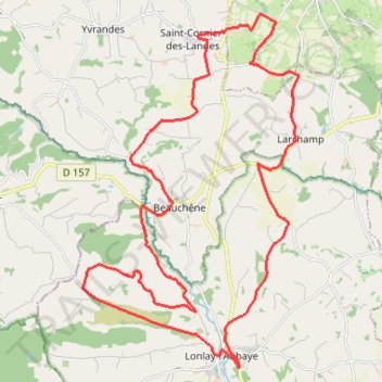Itinéraire tinchbike_route_33.5_km, distance, dénivelé, altitude, carte, profil, trace GPS