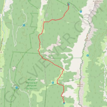Itinéraire Vercors Trièves-Jasse du Pay à la Cabane de Carrette, distance, dénivelé, altitude, carte, profil, trace GPS