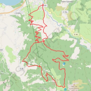 Itinéraire Crête du Lauzet, distance, dénivelé, altitude, carte, profil, trace GPS
