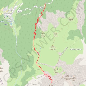 Itinéraire Pointes Longues - Sommet N (Tête des trois hommes), distance, dénivelé, altitude, carte, profil, trace GPS